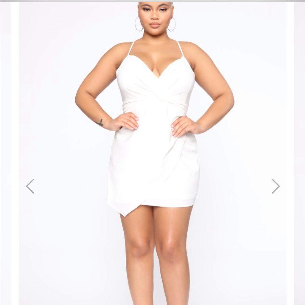 Fashion Nova 2X White Dress New With Tags
